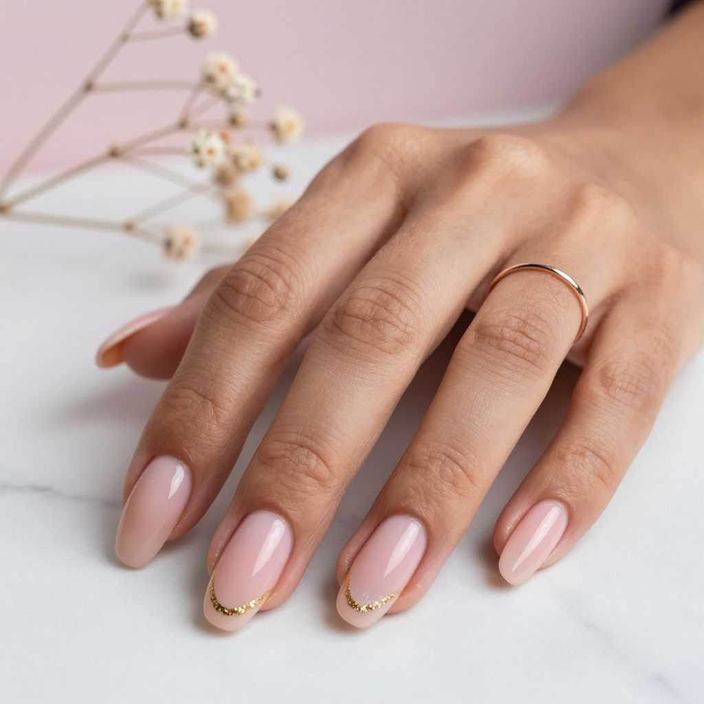 Soft Nude Gloss Coffin Nails