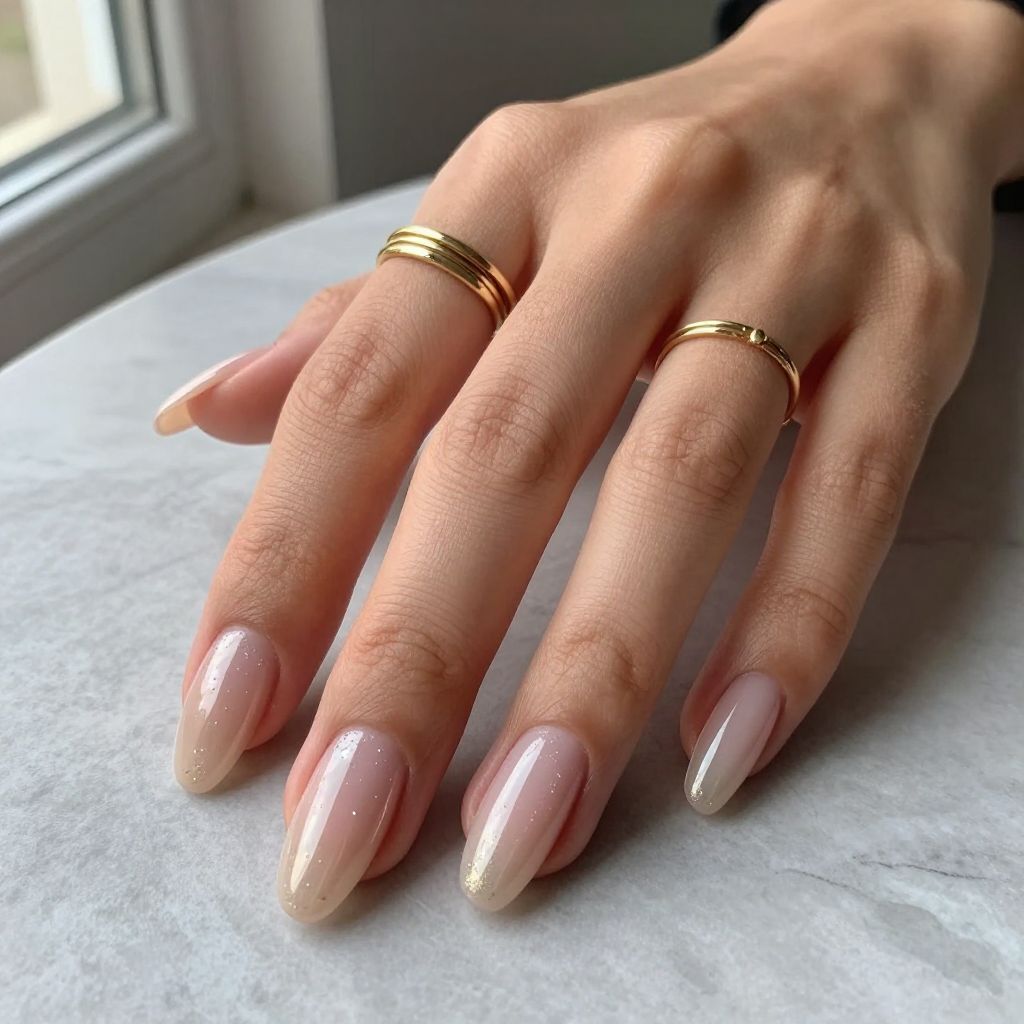 Chrome Glazed Coffin Nails