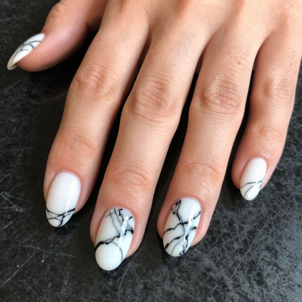 Marble nail idea 1