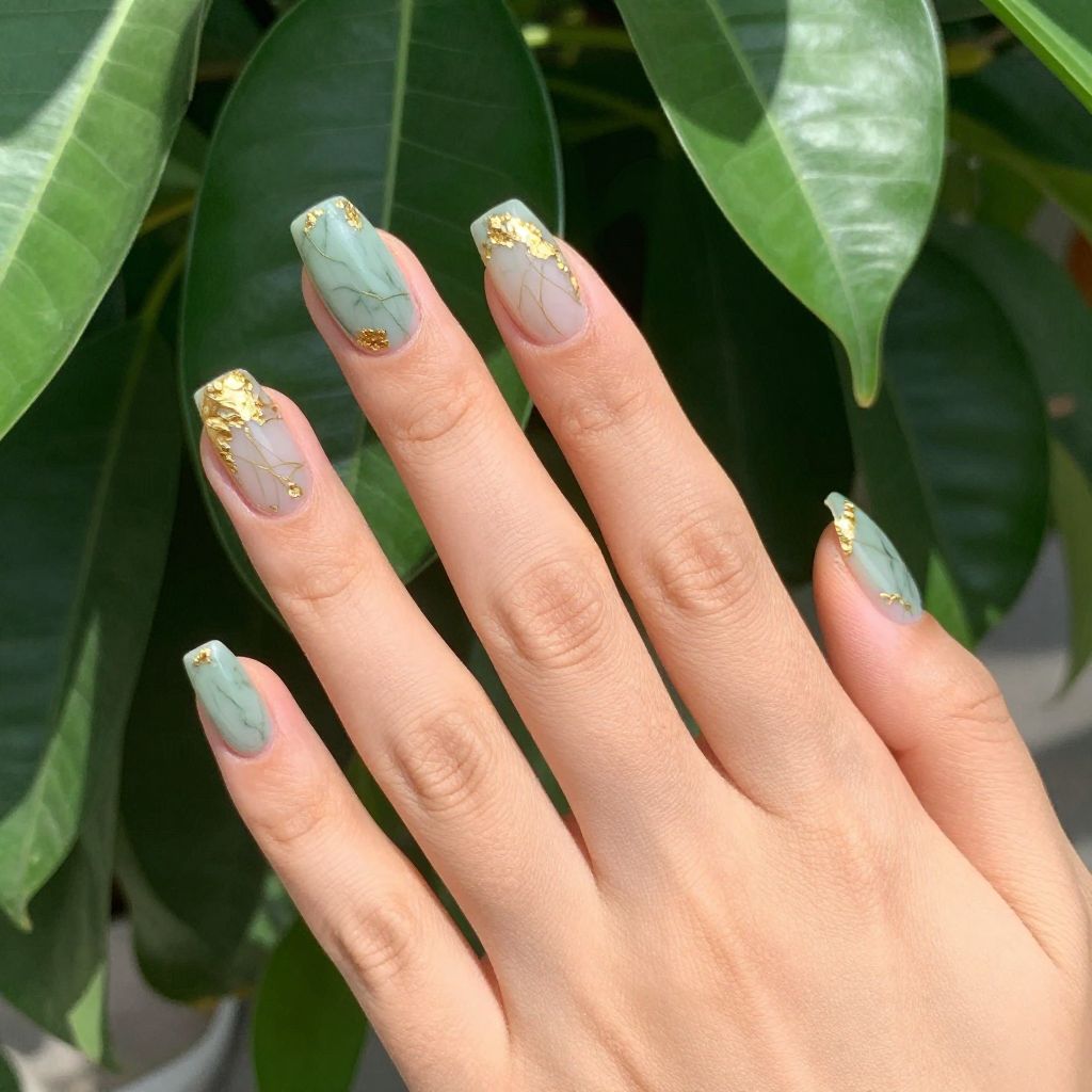 Marble nail idea 12