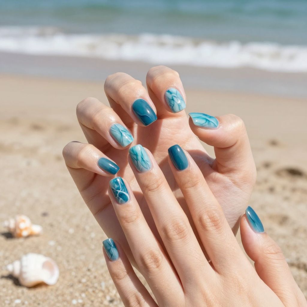 Marble nail idea 3