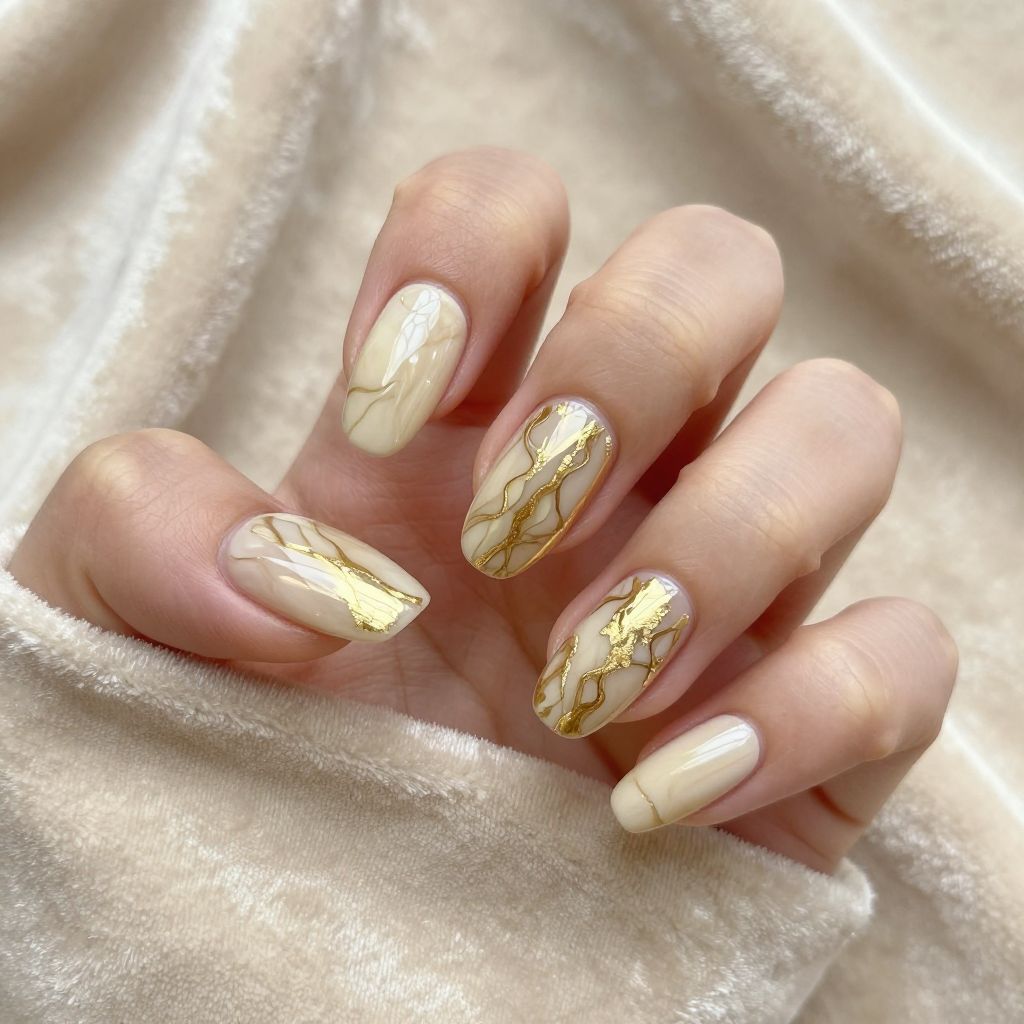Marble nail idea 4