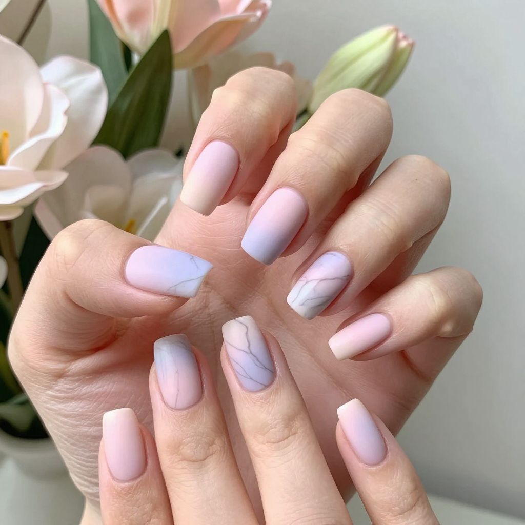 Marble nail idea 5