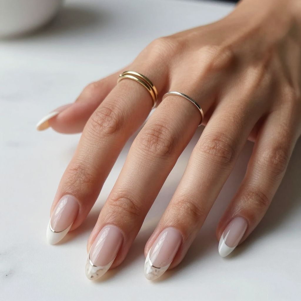 White Marble with Negative Space