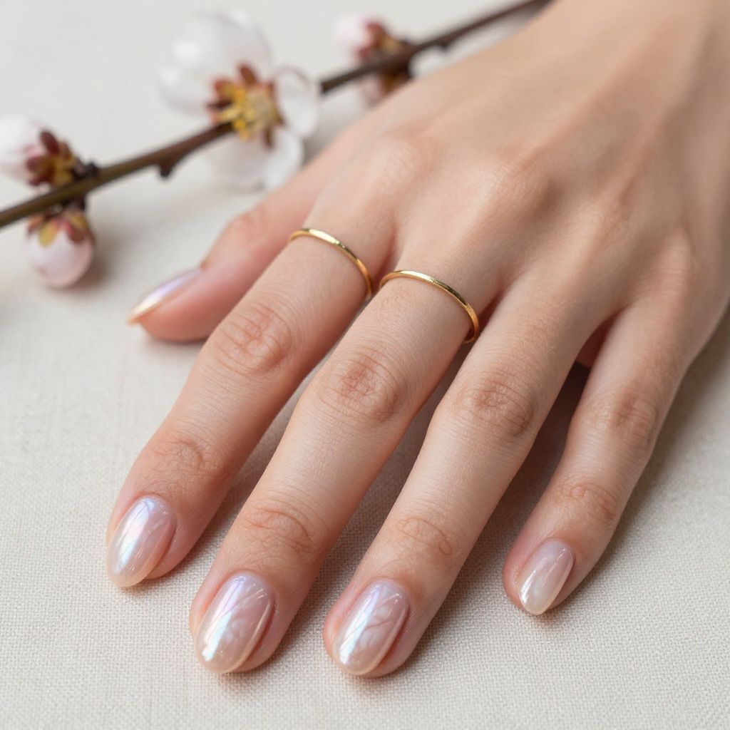 Peach Marble with Pearl Finish