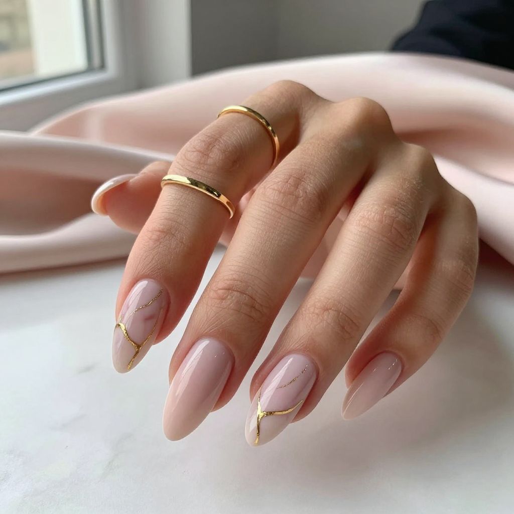 Blush Pink Marble with Gold Veins