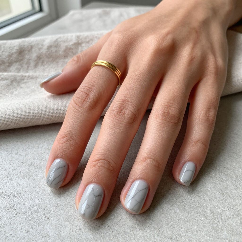 Gray Marble with Matte Top Coat