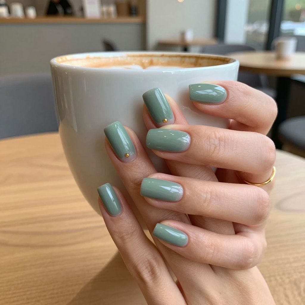 Sage Matte Comfort nails