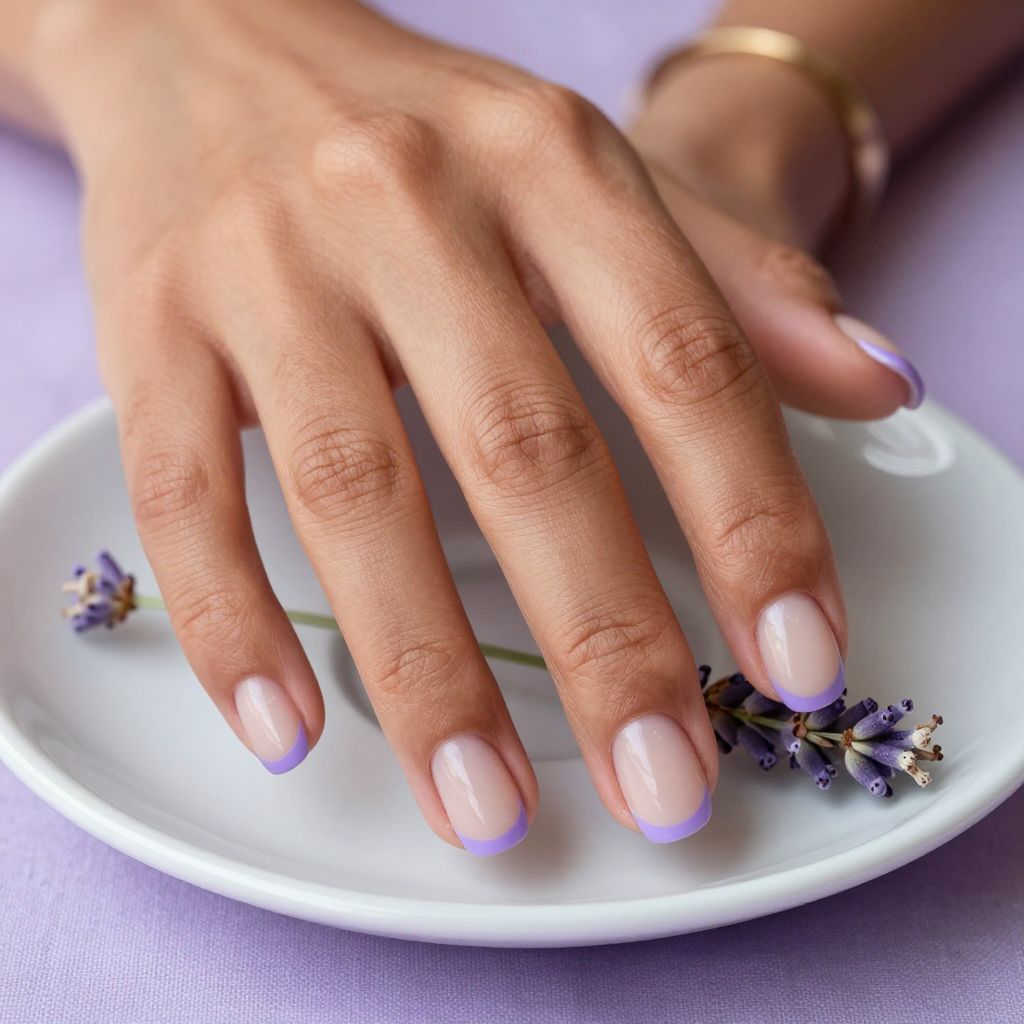 Lavender Micro French nails
