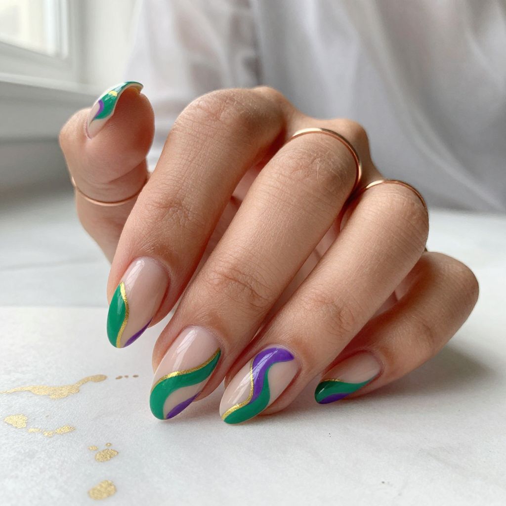 Mardi Gras Nail Ideas 13