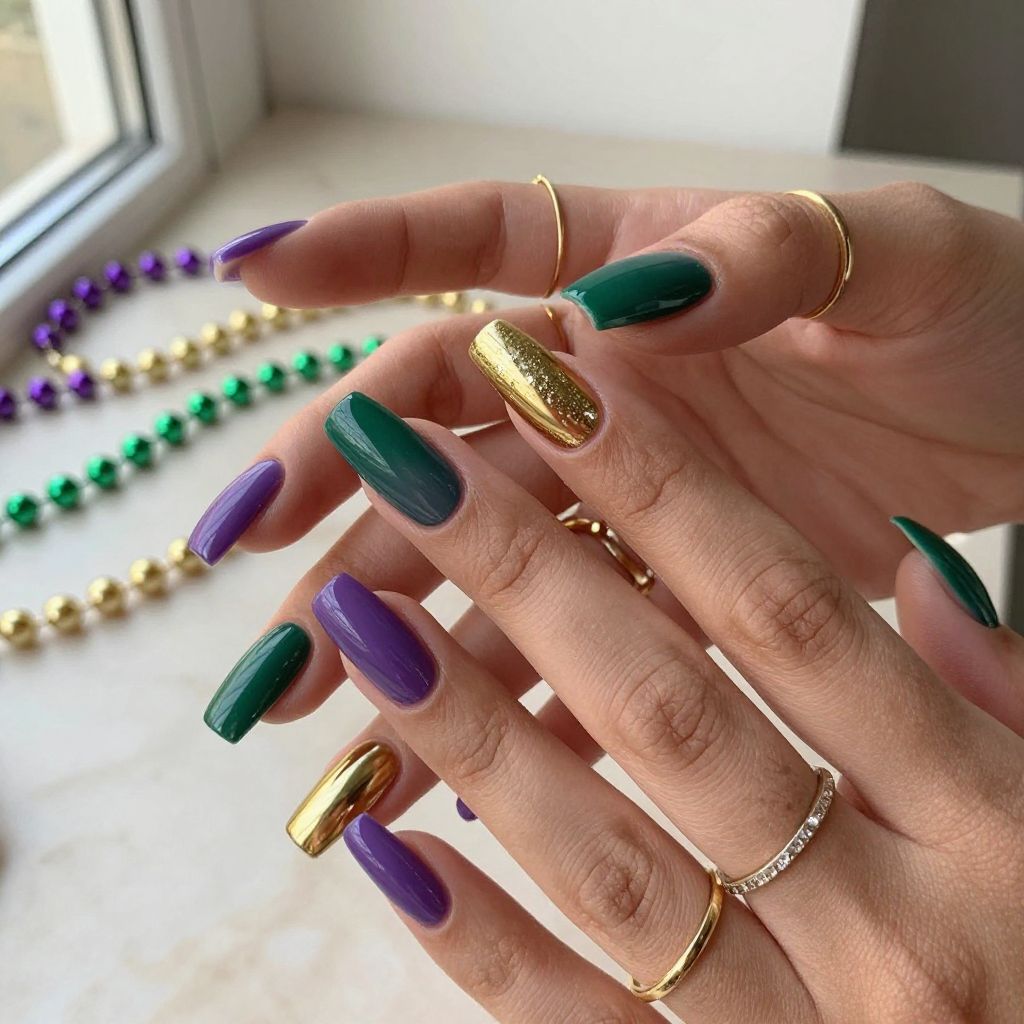 Mardi Gras Nail Ideas 15