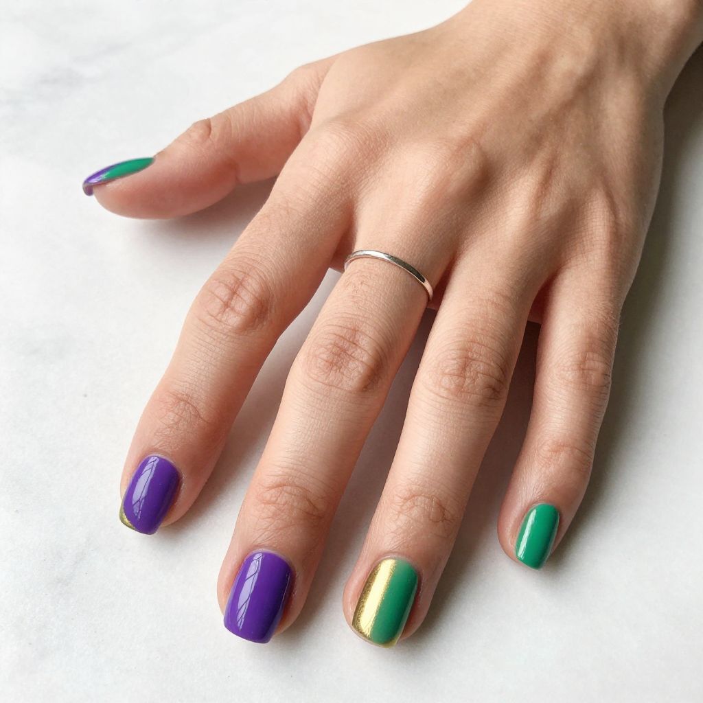 Mardi Gras Nail Ideas 8