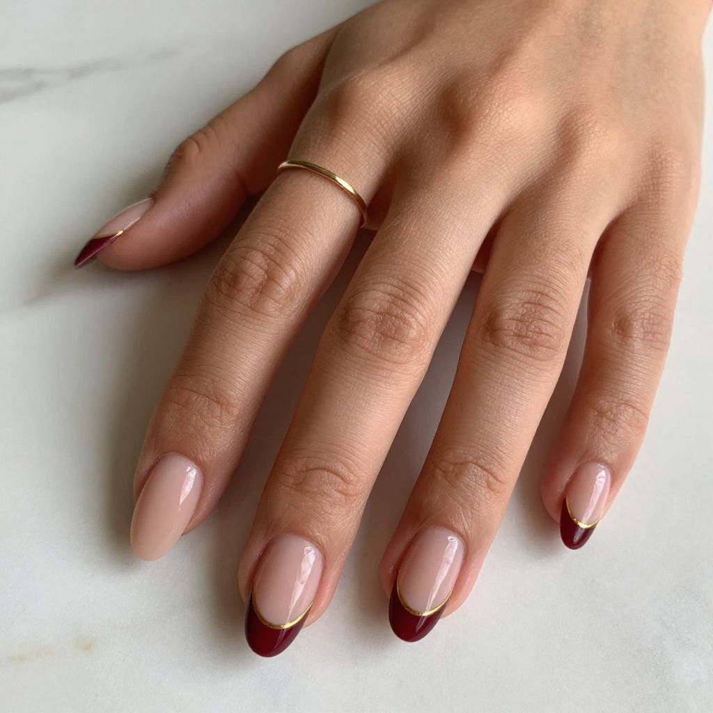 Maroon Nail Ideas 10