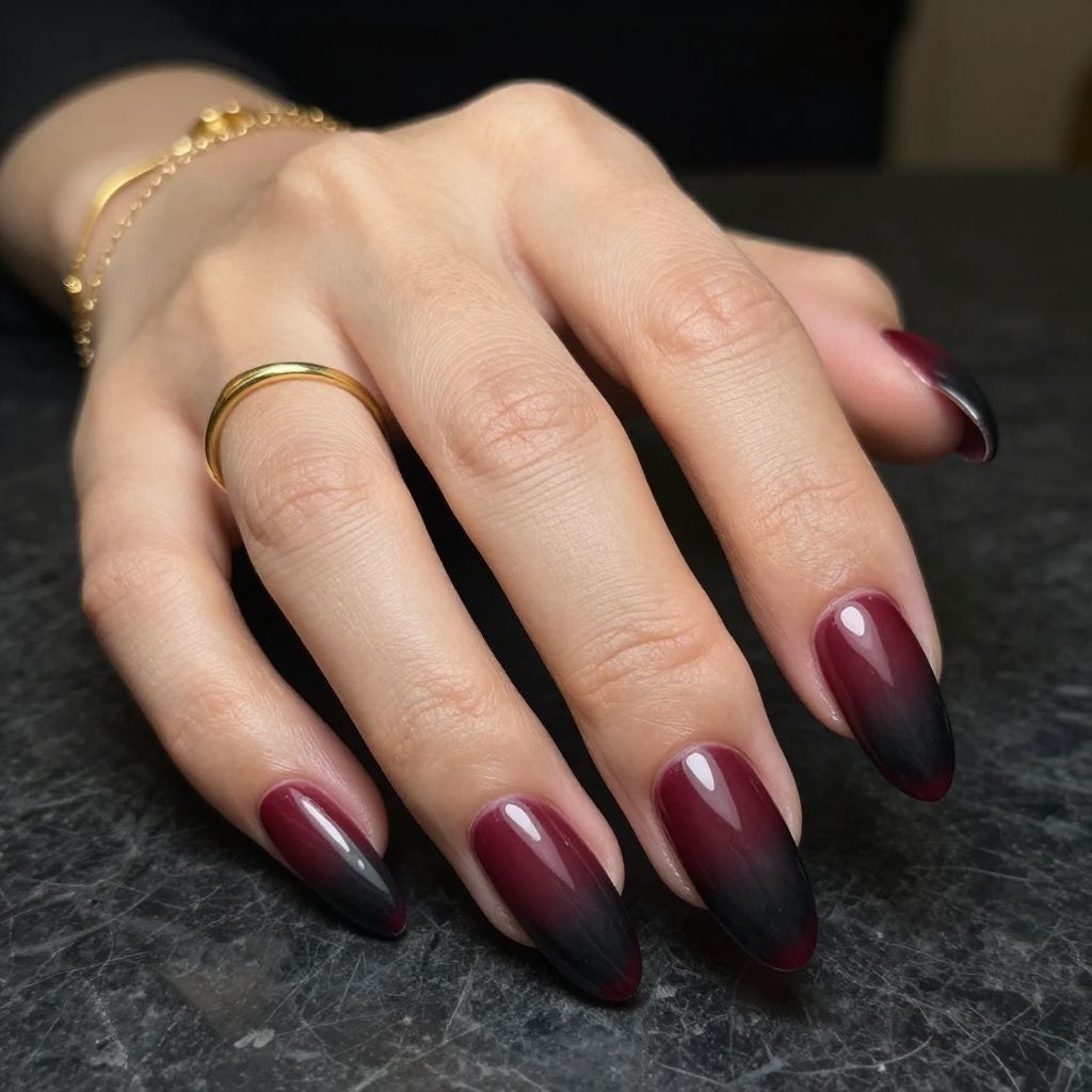 Maroon Nail Ideas 12