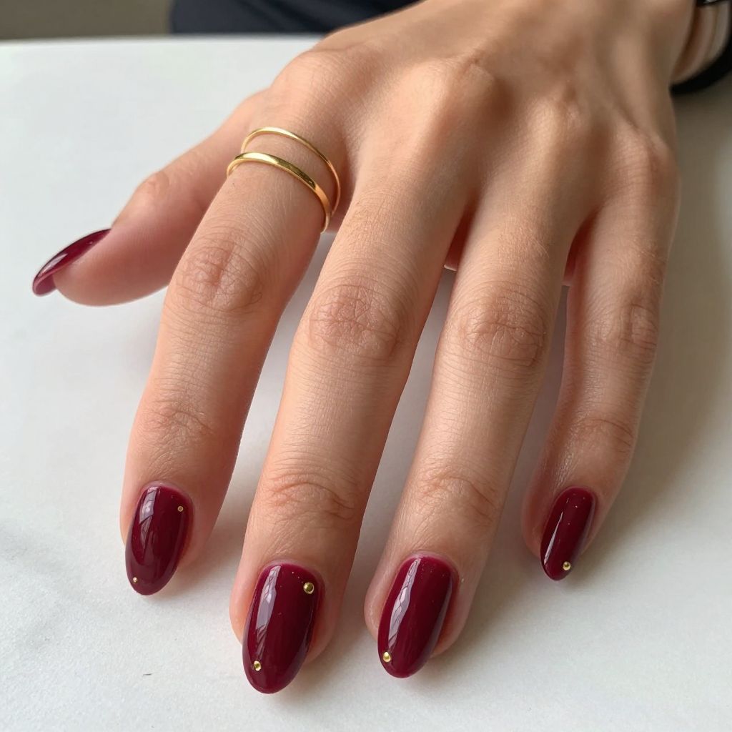 Maroon Nail Ideas 13
