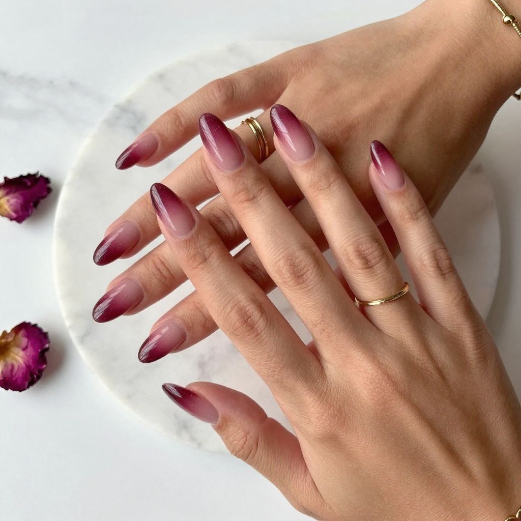 Maroon Nail Ideas 14
