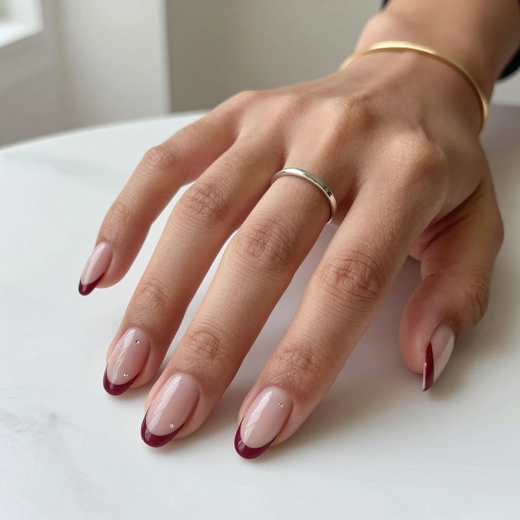 Maroon Nail Ideas 15
