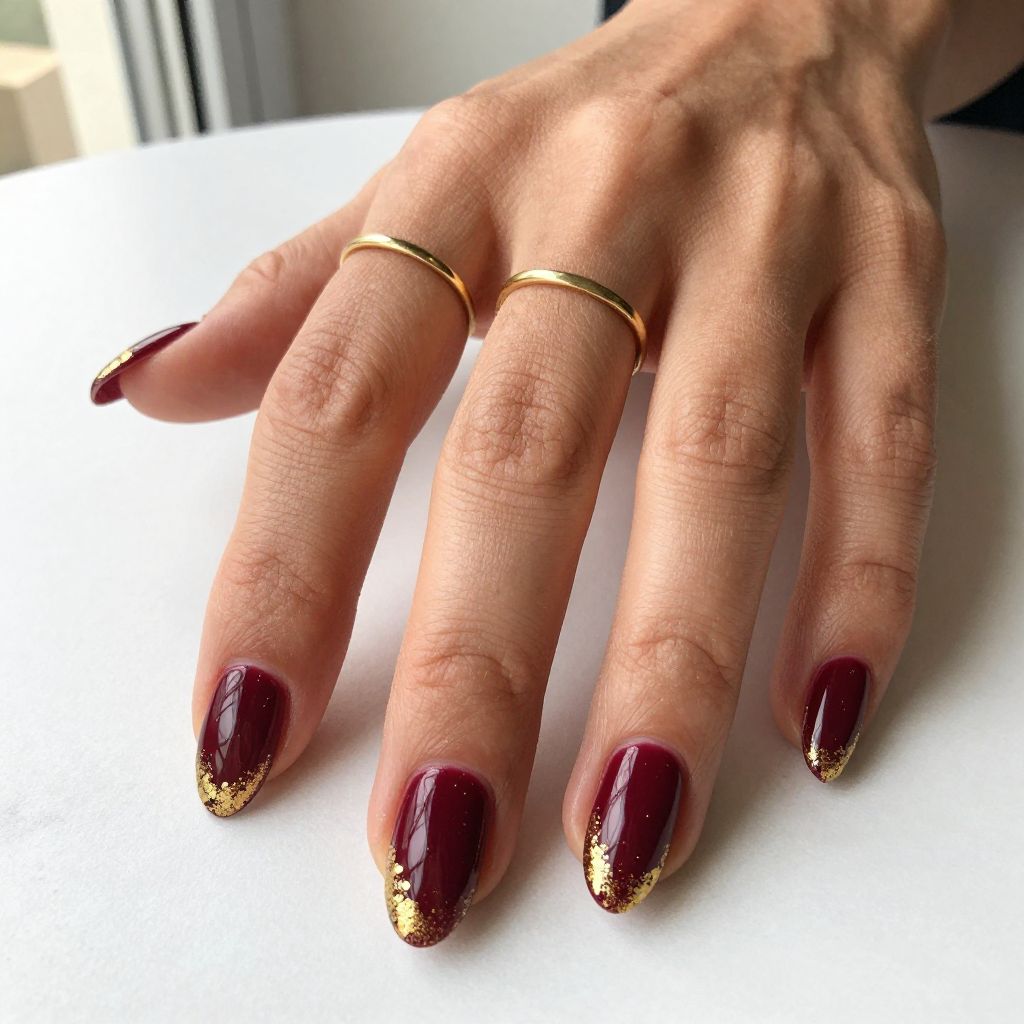Maroon Nail Ideas 4