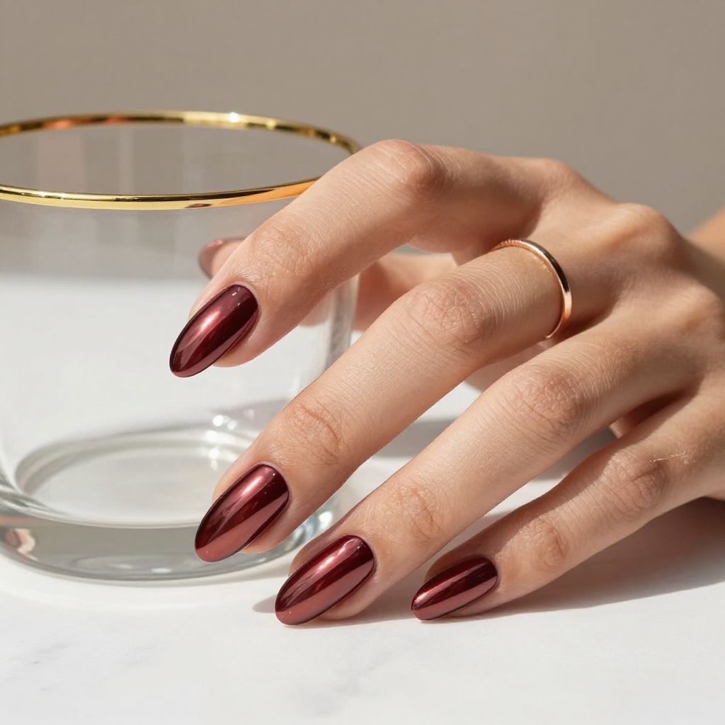 Maroon Nail Ideas 7