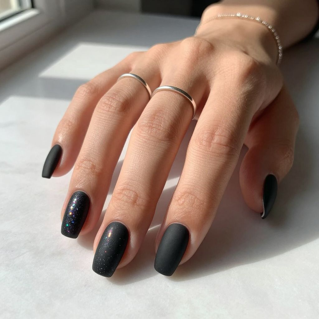 Matte Black with Holographic Accents