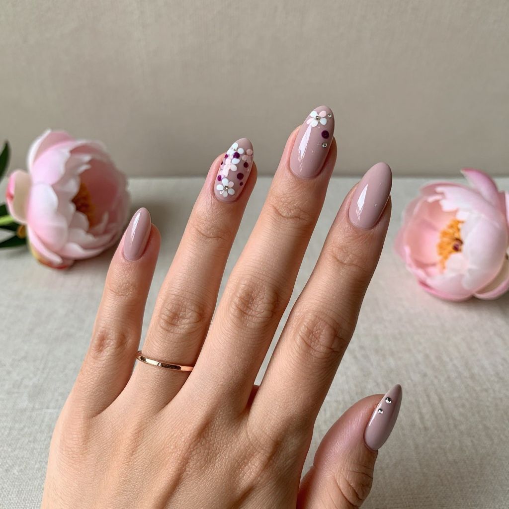 Mauve Floral Details