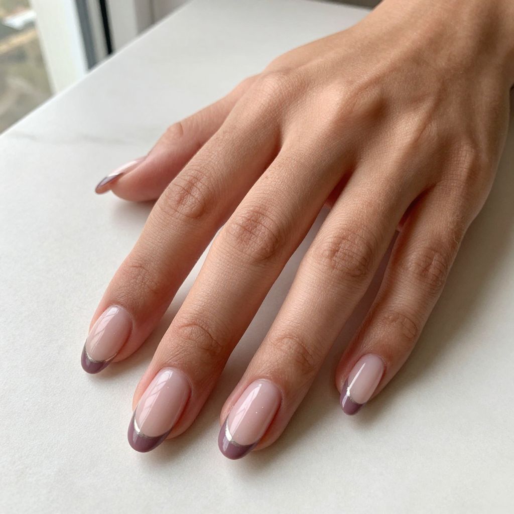 Mauve French Tips