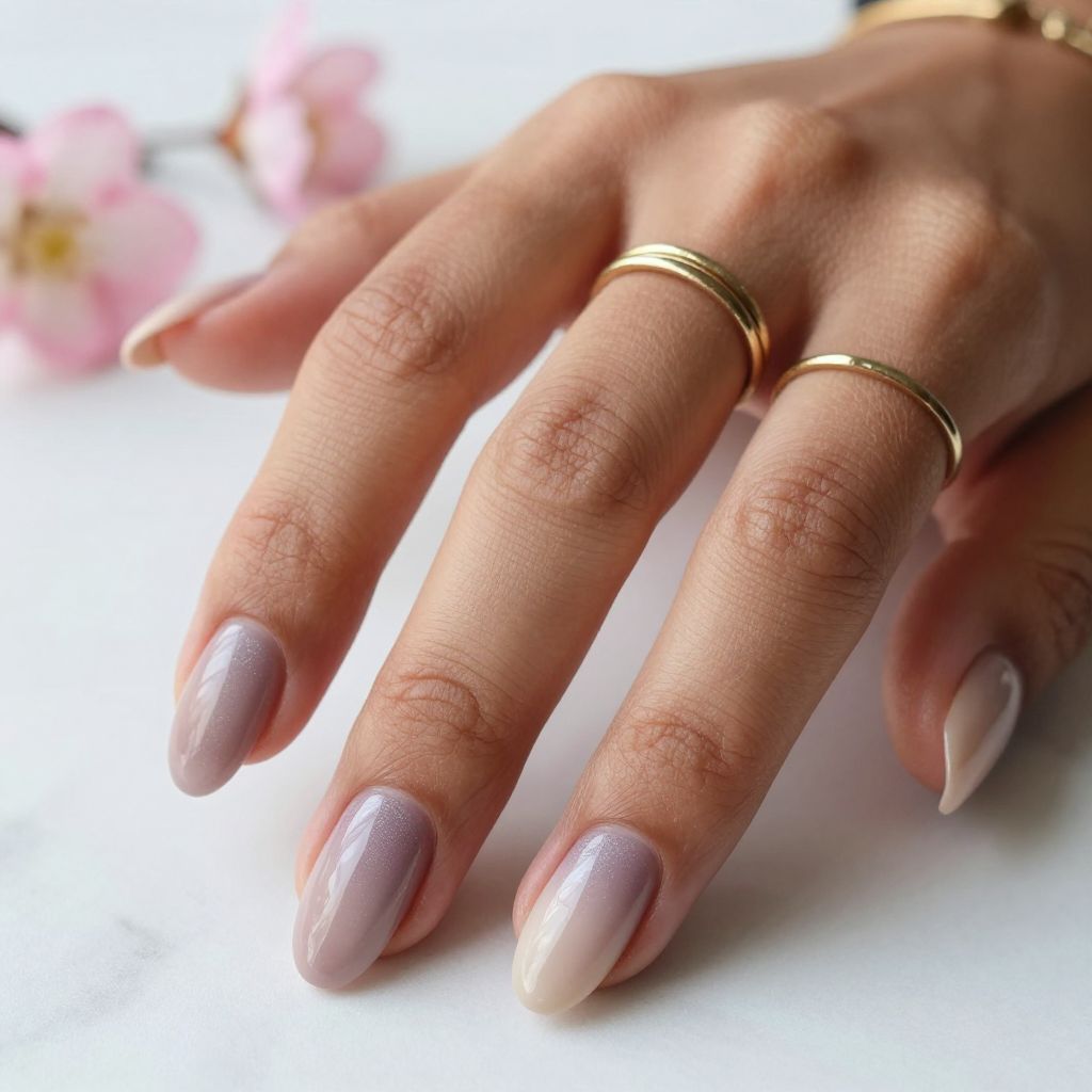 Mauve and Milky Ombre