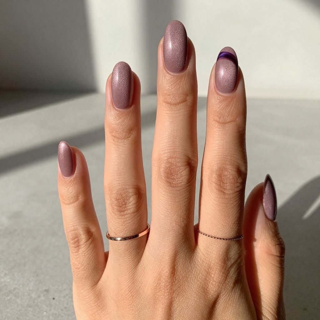 Mauve Velvet Nails