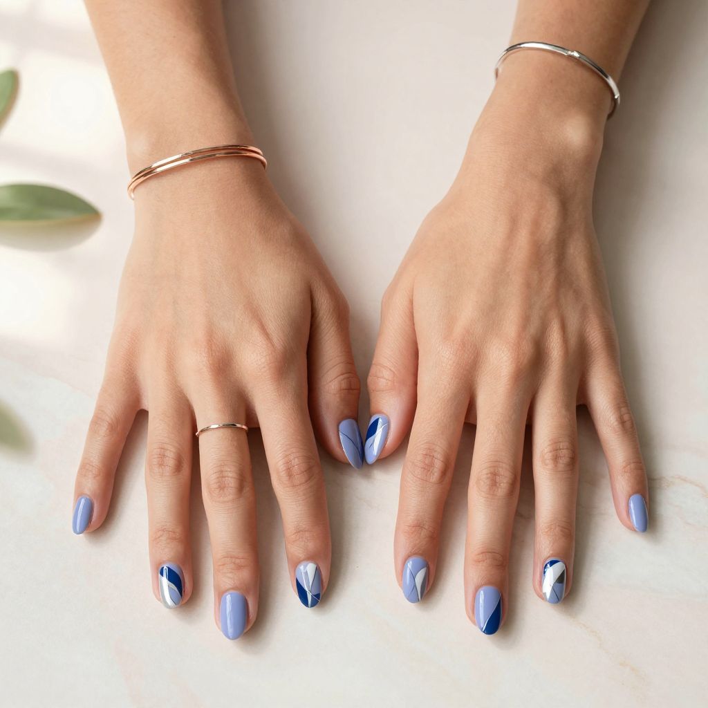 Periwinkle with Abstract Art