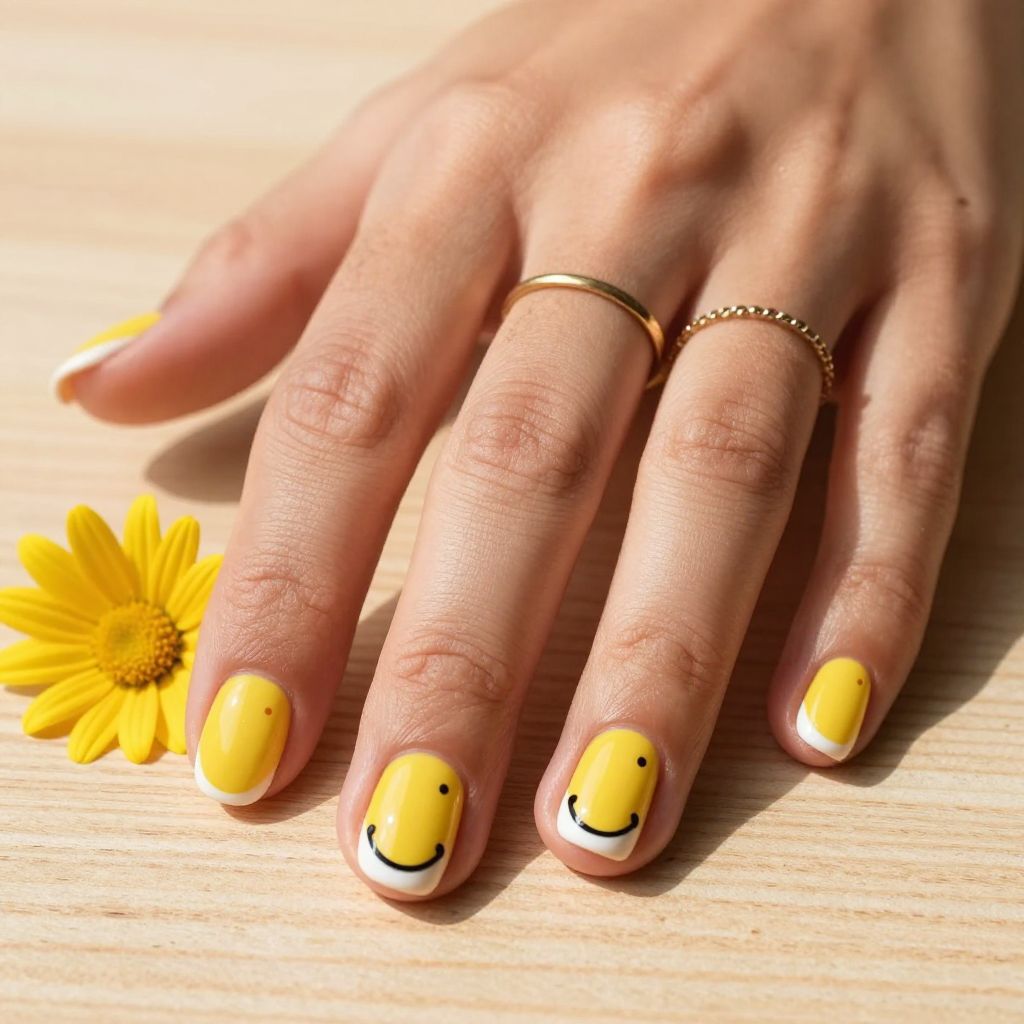Sunshine Yellow with Enamel Smile Line