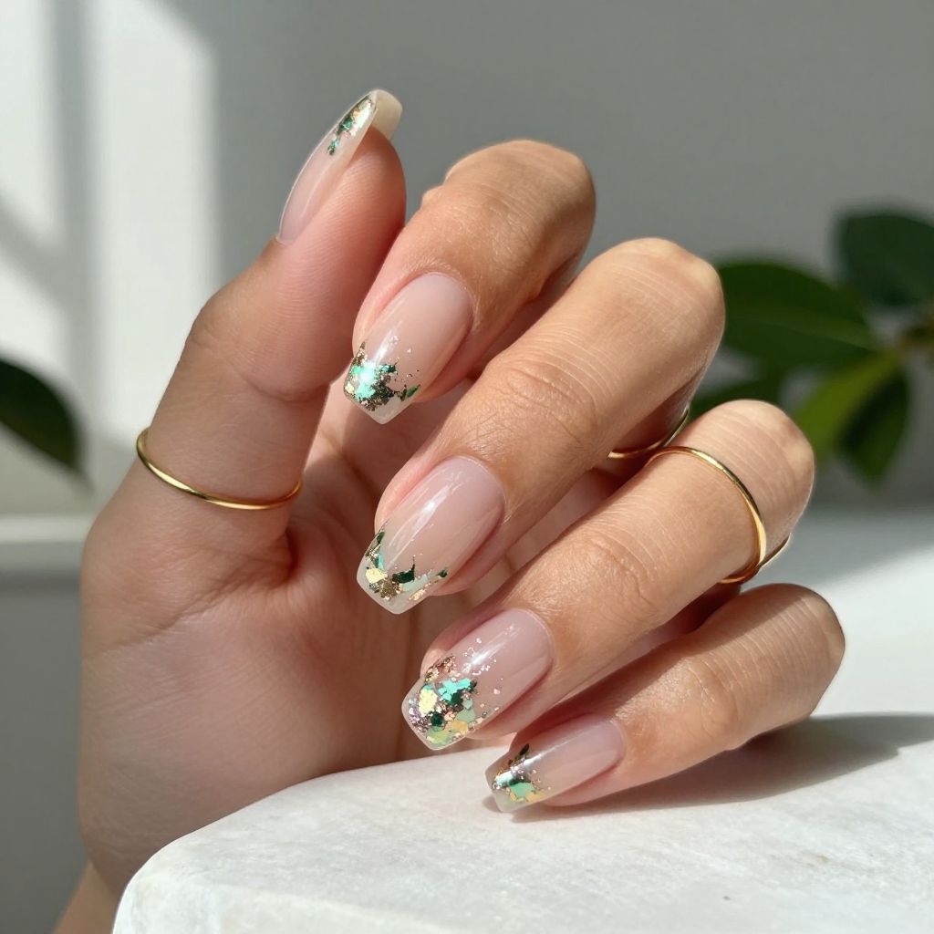 Garden Foil Accents May nail idea