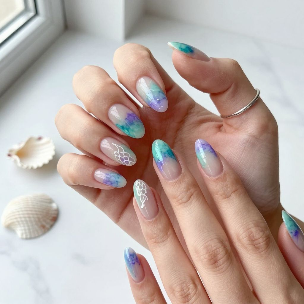 Mermaid Nail Ideas 13