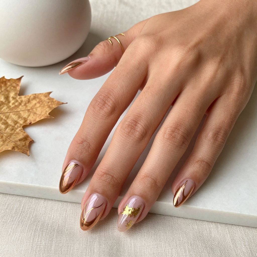 Copper Metallic Marble