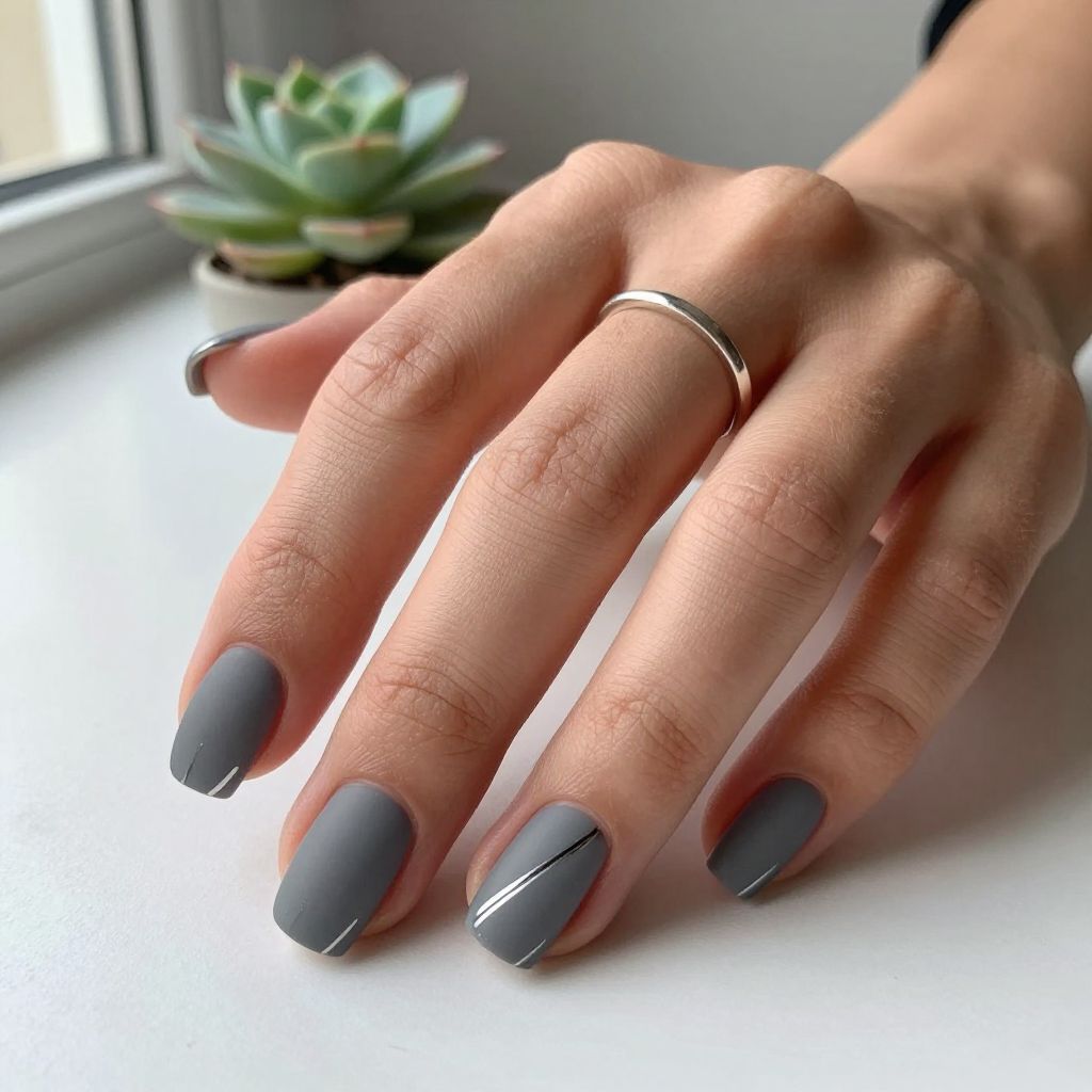 Gunmetal Gray Linear Minimalist