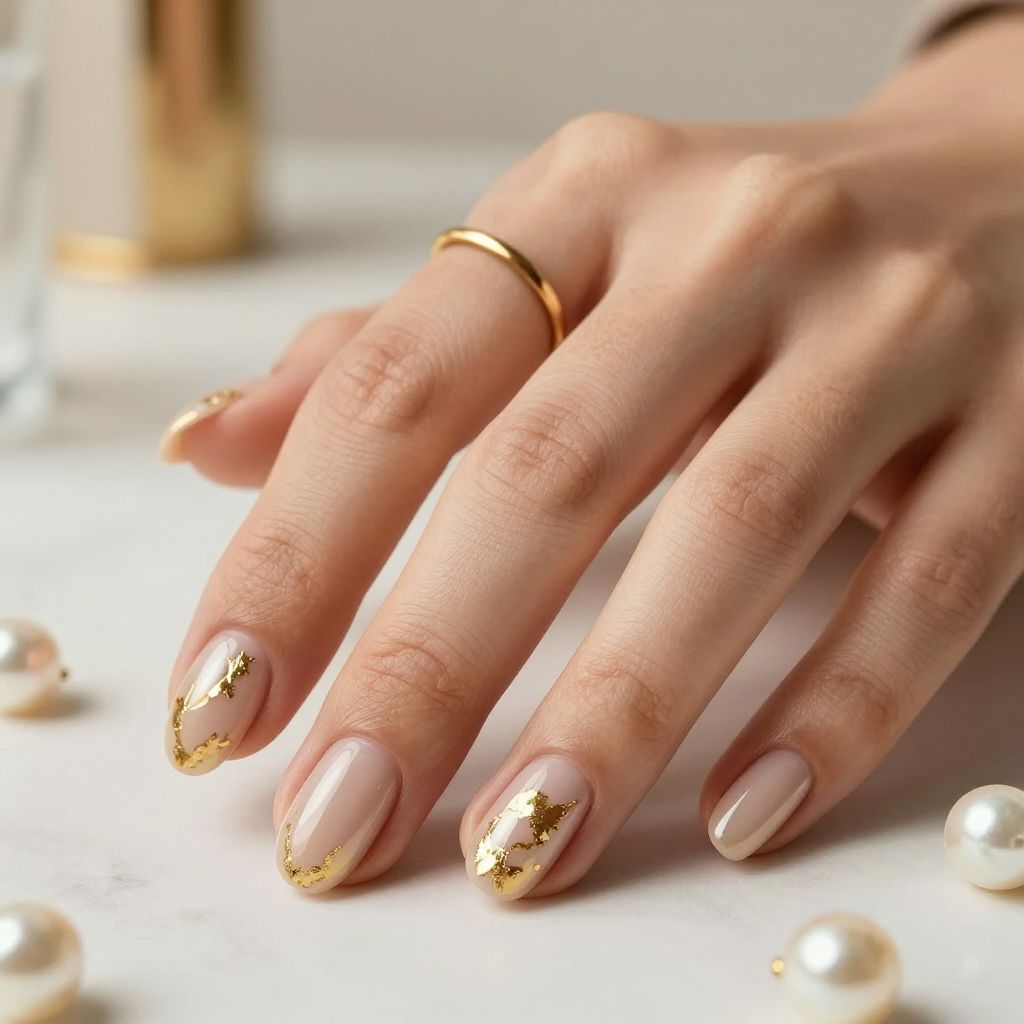 Gold Leaf Champagne Flute