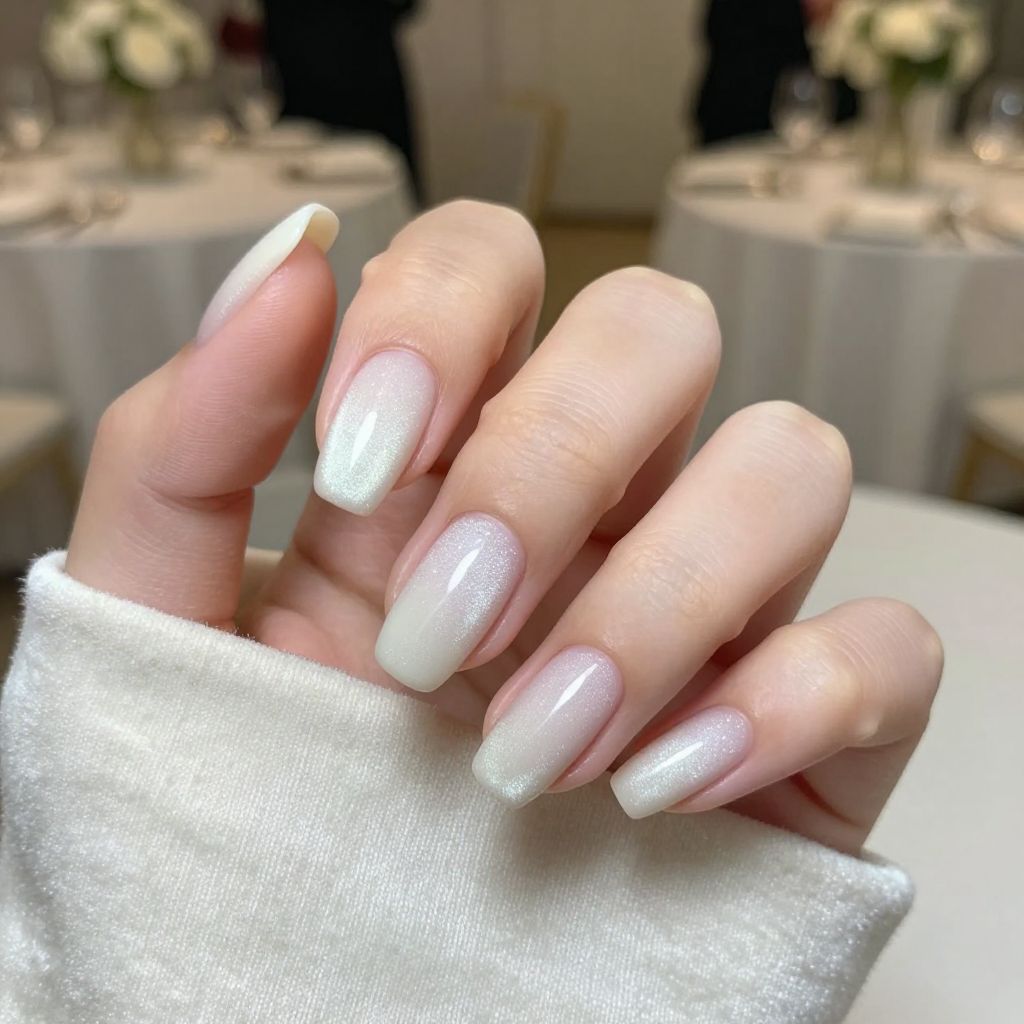 Milky White Nail Designs nail idea 13