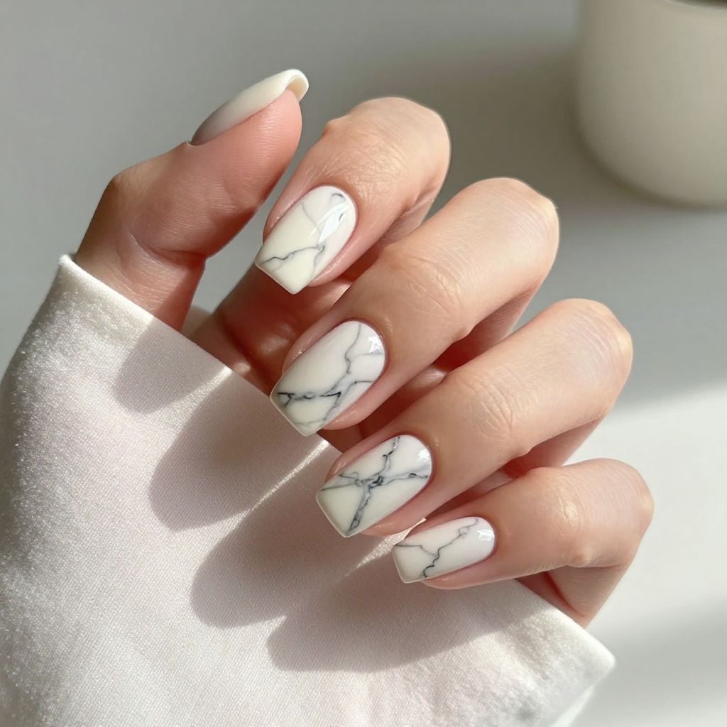 Milky White Nail Designs nail idea 2