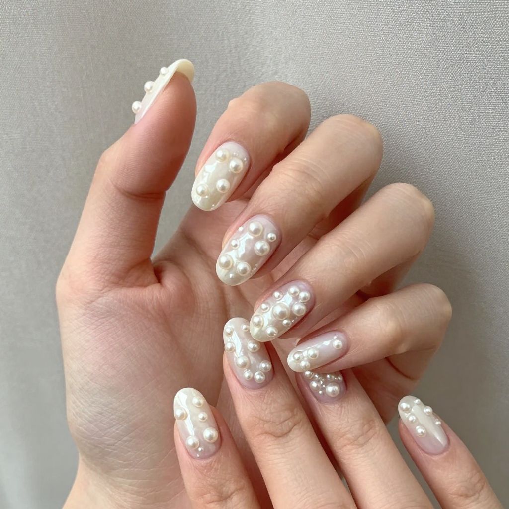 Milky White Nail Designs nail idea 6