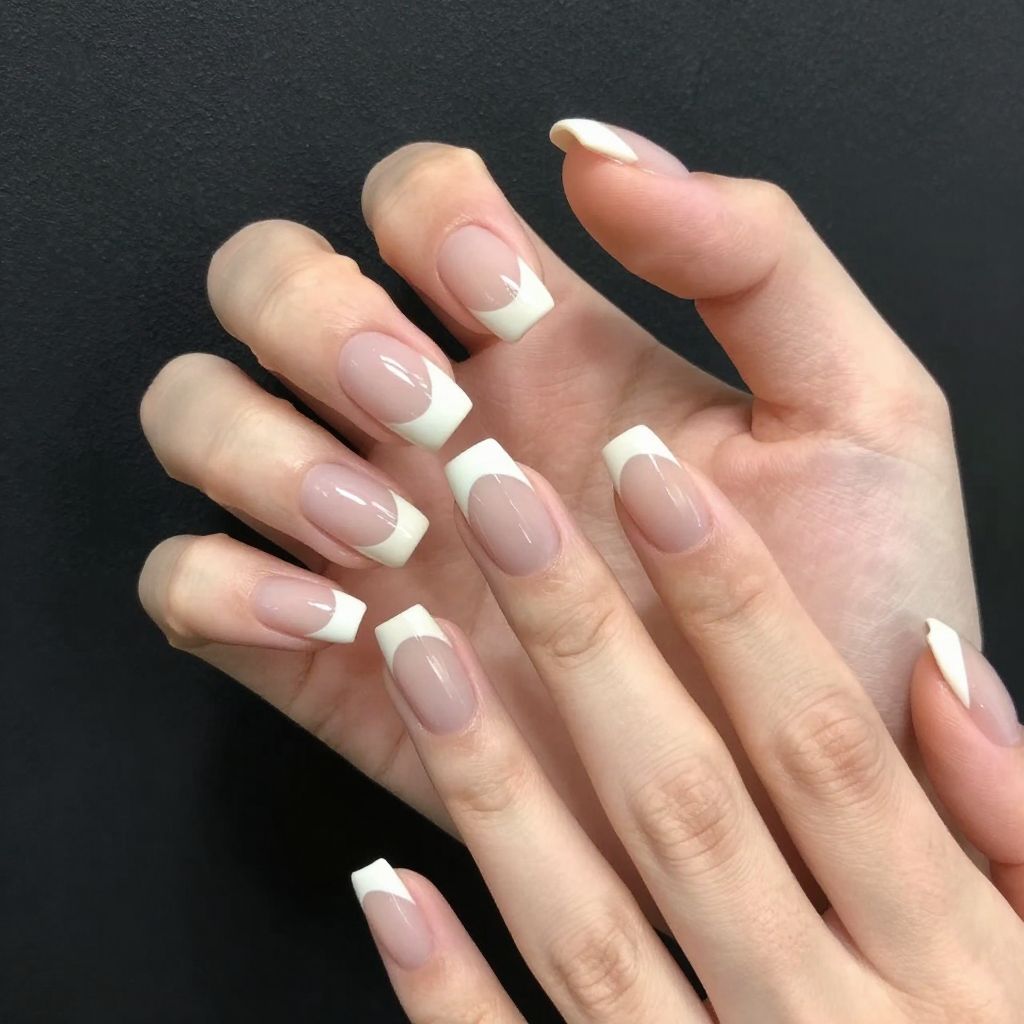 Milky White Nail Designs nail idea 7