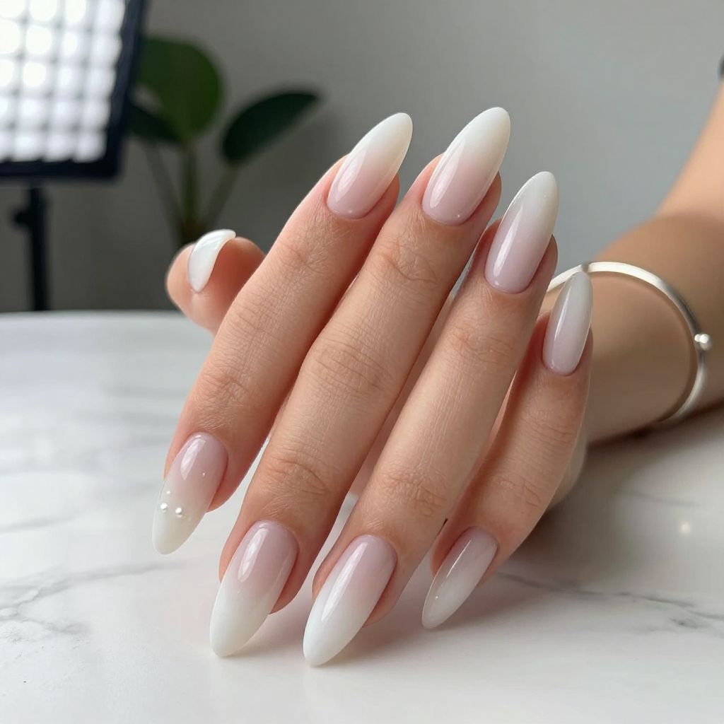 Milky White Ombré Fade