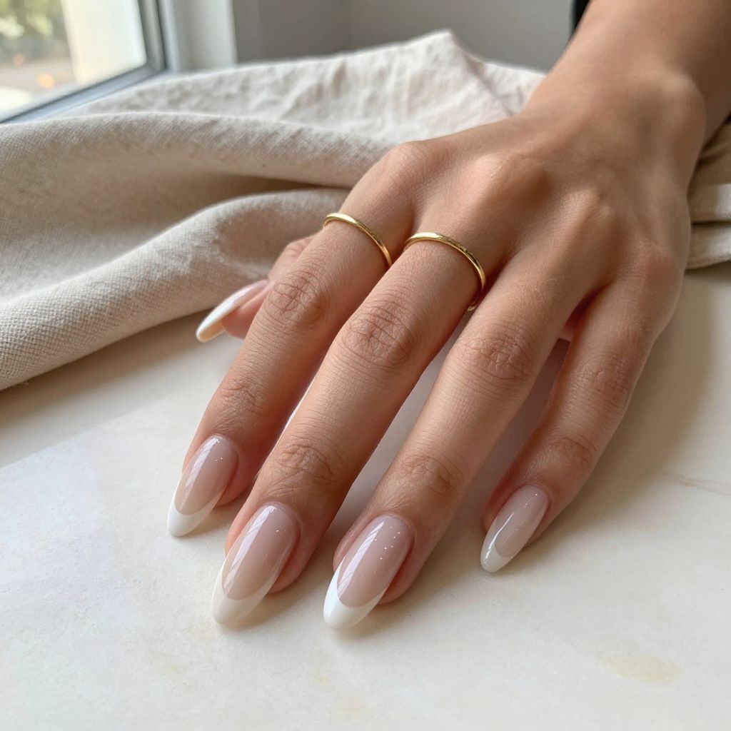 Soft Milky White With Nude Base