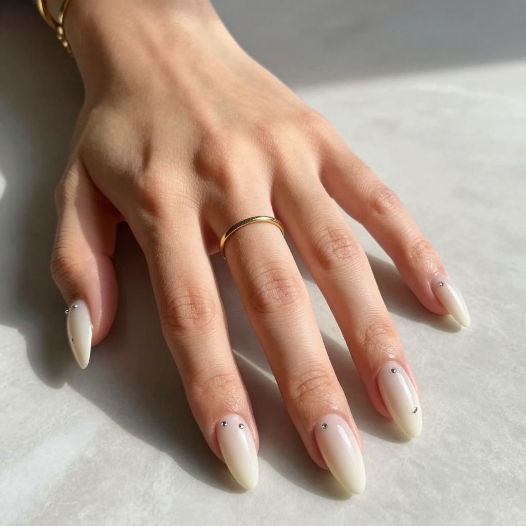 Milky White with Delicate Crystals