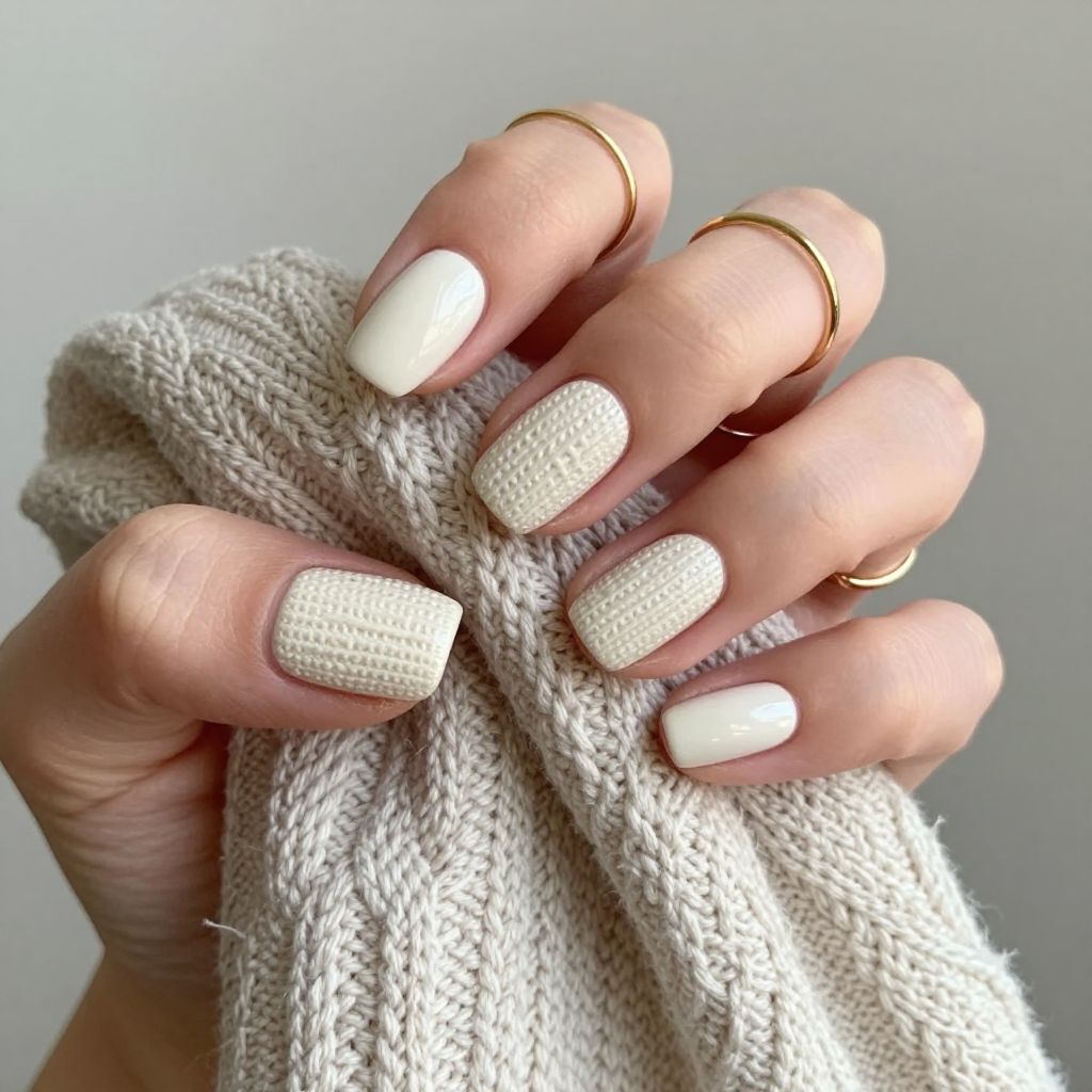 Milky White Sweater Texture