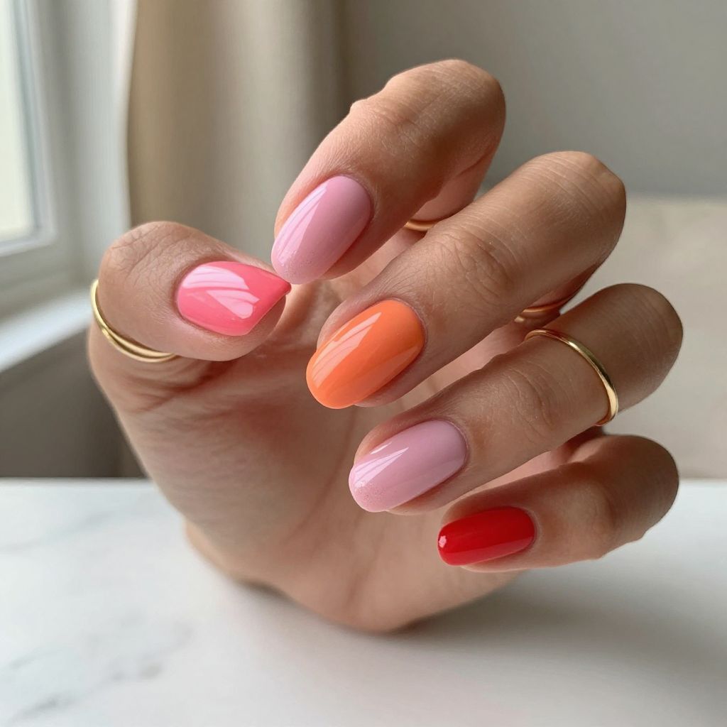 Ombré Color Fade Multiple Shades Nails