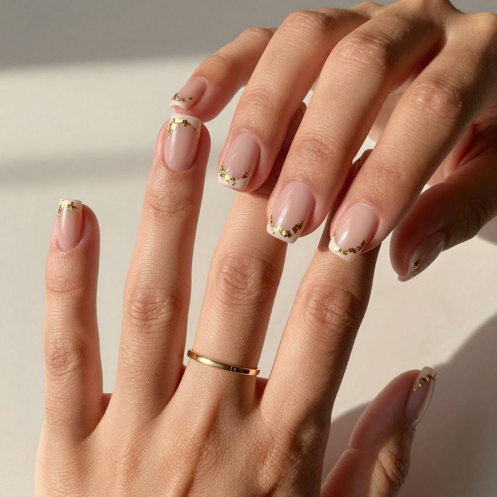 Minimal Nude With Gold Foil