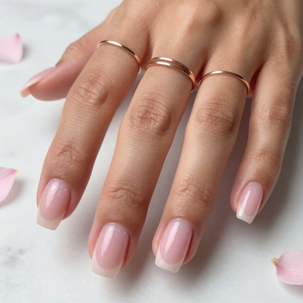 Sheer Pink Jelly Nails