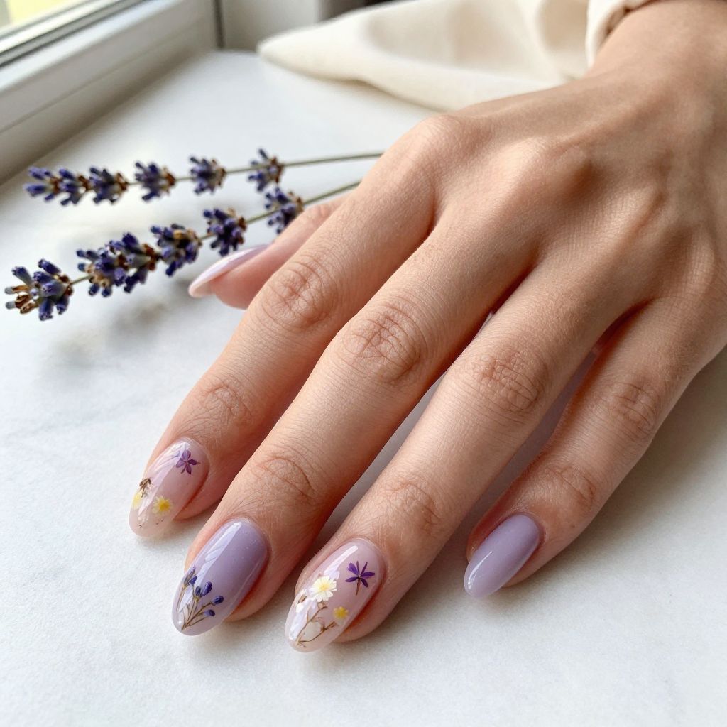Lavender Jelly With Embedded Florals