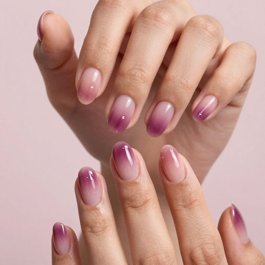 Jelly grape tip nails