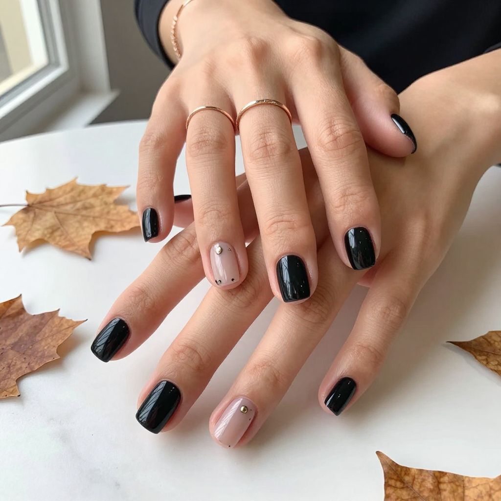 Black Cherry Square Nails