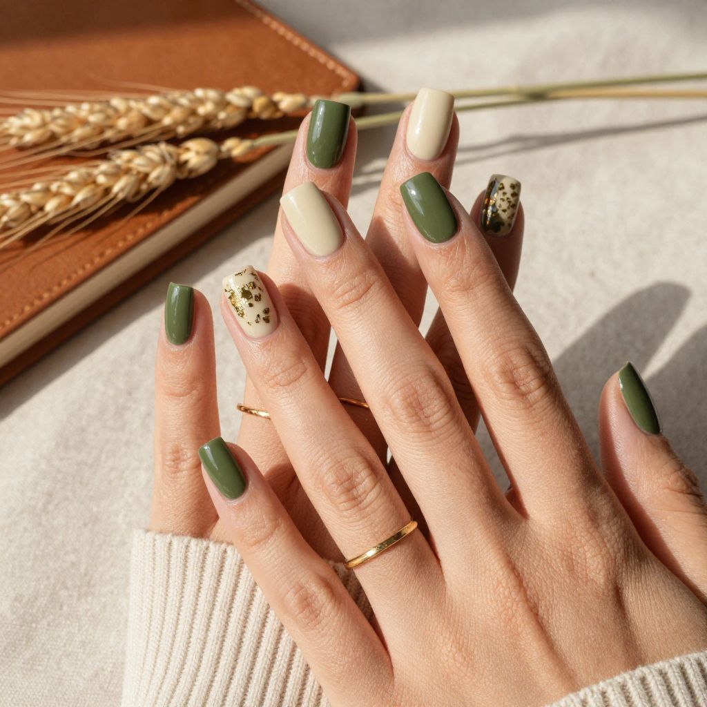 Olive Green Short Squares